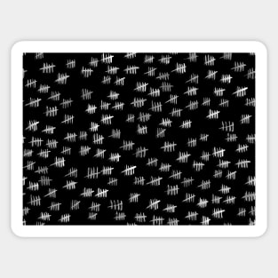 Anticipiating countdown - white on black Sticker